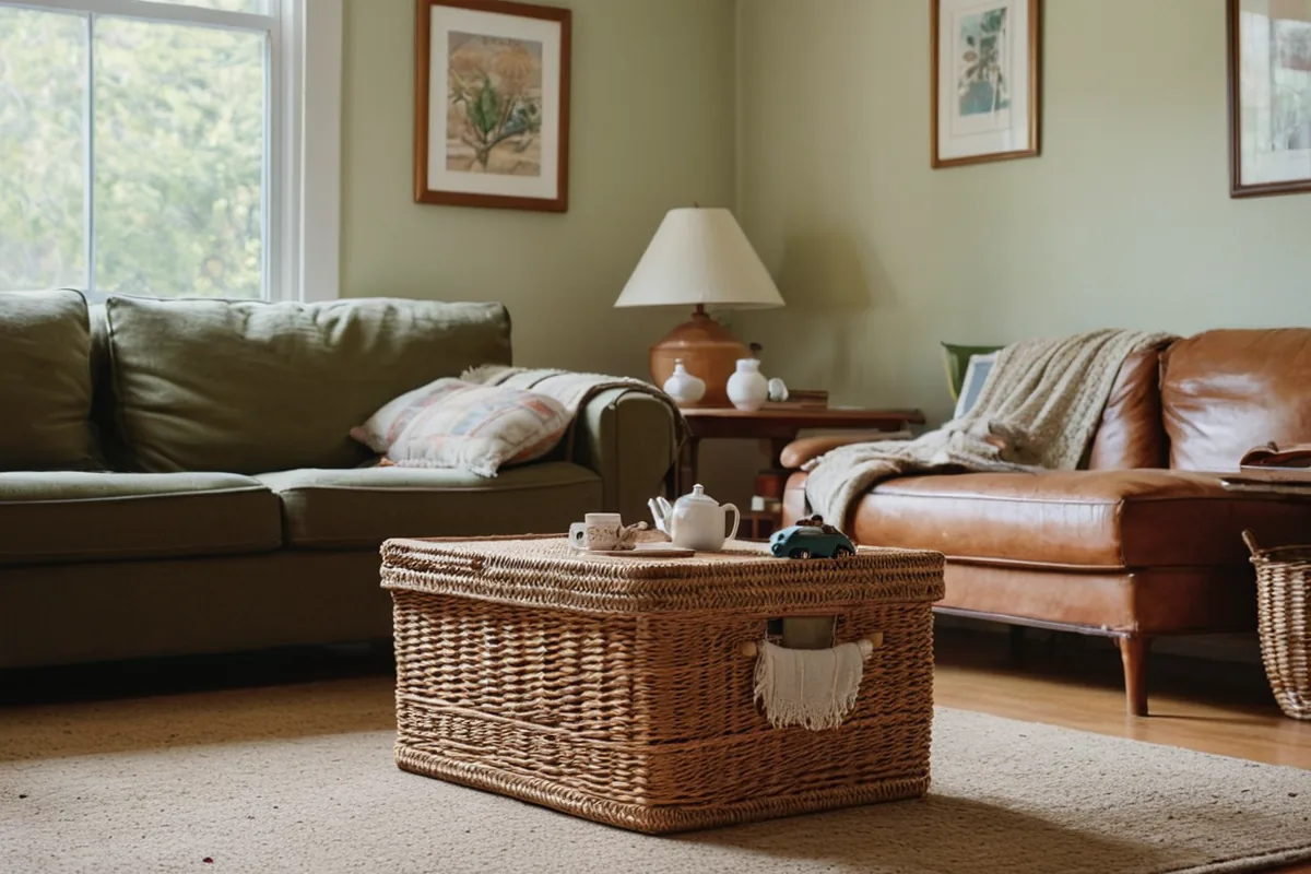 A calm living room after a short weekly reset