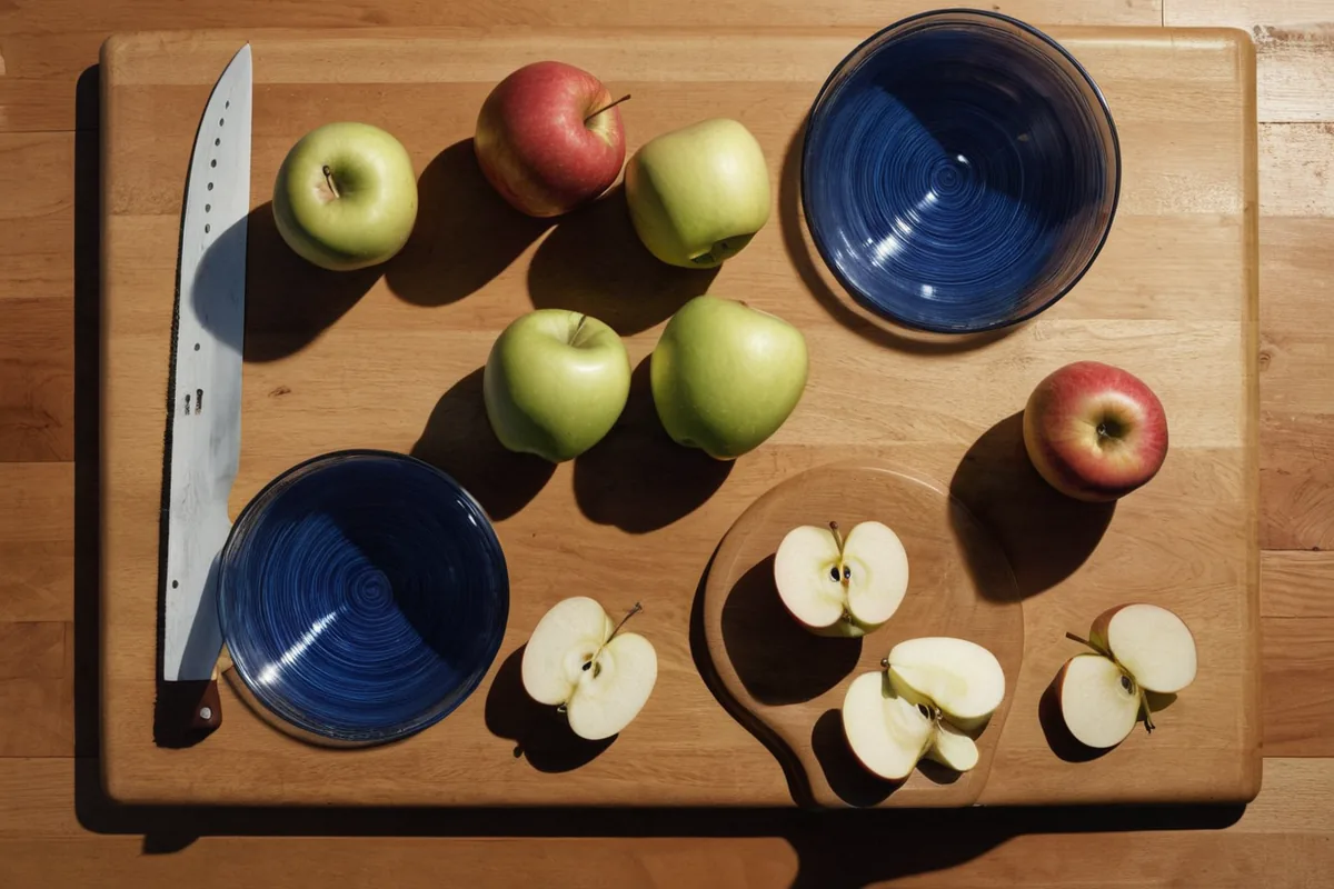 Seven colored meal tokens beside simple weeknight ingredients on a wooden planning board